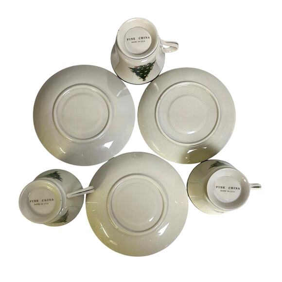 Royal Devon Triomphe Retired 'Christmas' Platinum Trim Cup/Saucer-Set of 3-Rare - Picture 5 of 6